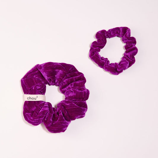 chouchou-velours-violet-rose-france-ecoresponsable