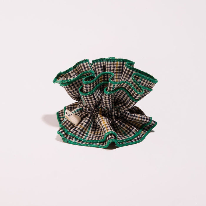 Maxi chouchou pied de poule jaune et vert