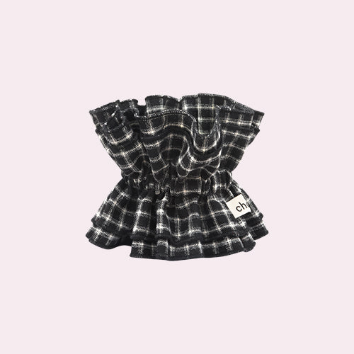 Maxi chouchou carreaux noir et blanc