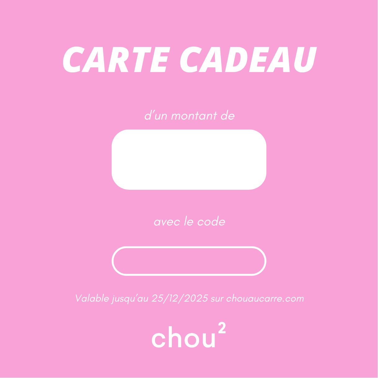 Carte Cadeau Chou²