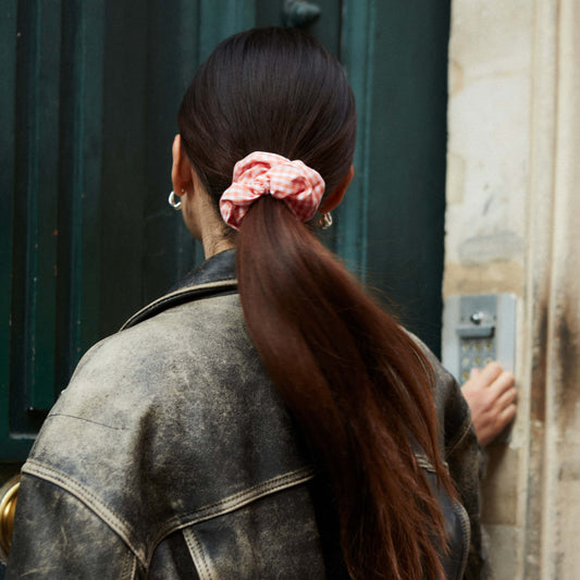 gros-chouchou-vichy-orange-ecoresponsable