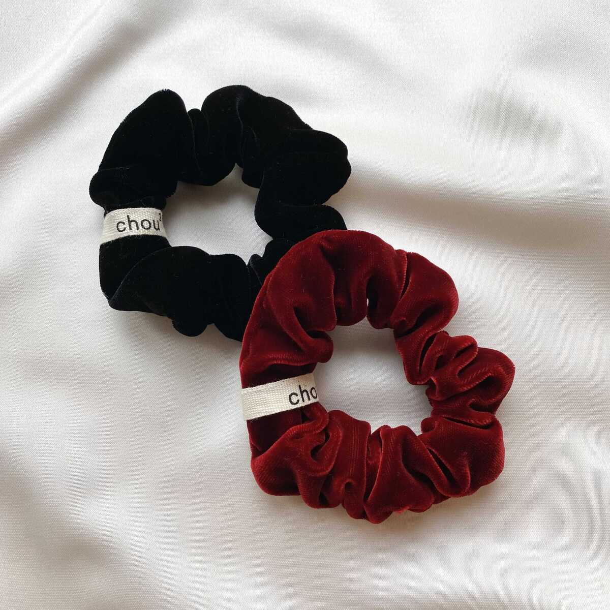 TWINS Velours Noir & Bordeaux