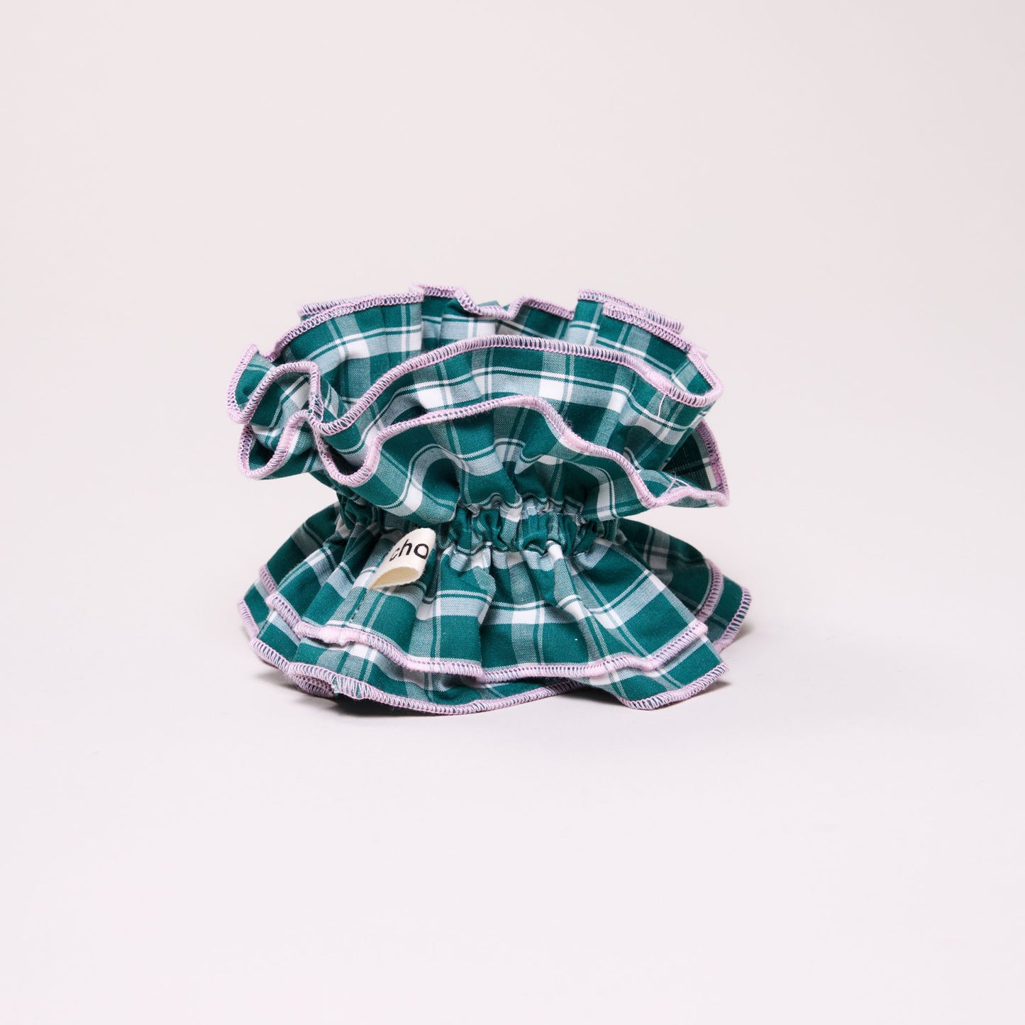 Maxi chouchou carreaux vert / rose