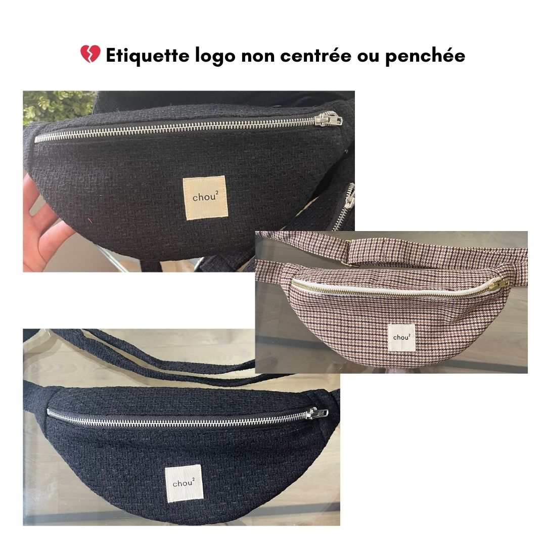 Imparfaite - Sac Banane en velours noir