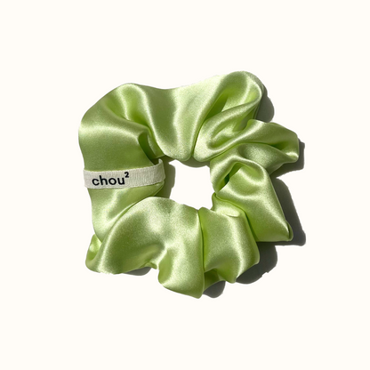 chouchou-satin-soie-vert-anis
