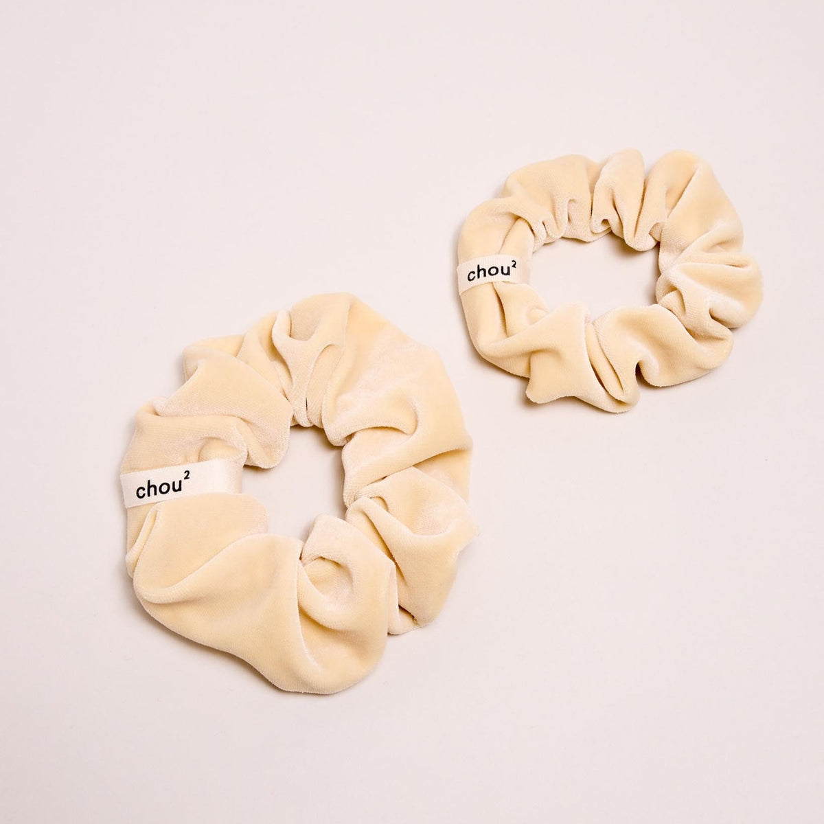 Petit chouchou en velours beige