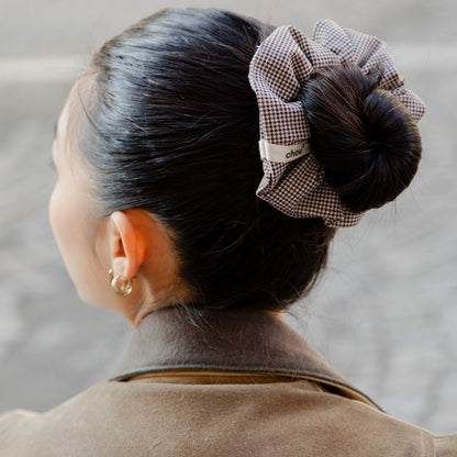 Chouchou pied de poule marron