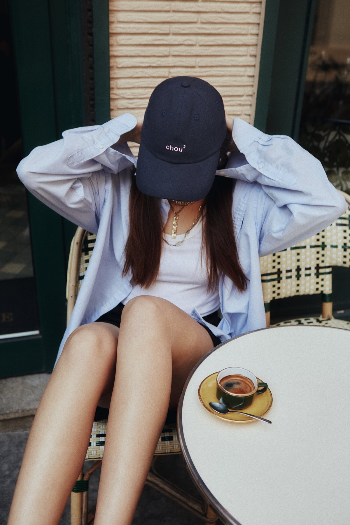Navy blue canvas cap