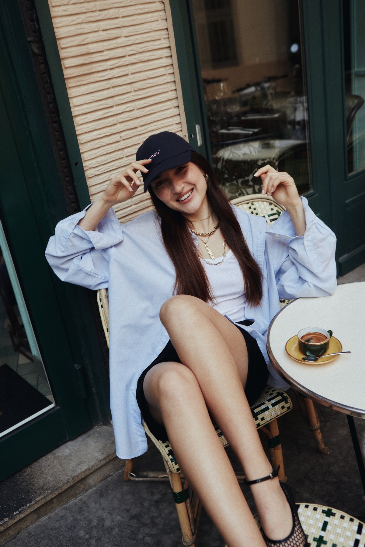 Navy blue canvas cap