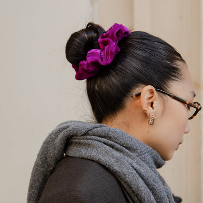 chouchou-velours-violet-rose-france-ecoresponsable