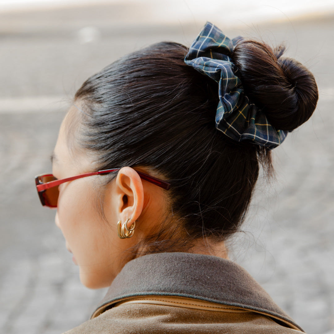 chouchou-tartan-vert-bleu-ecossais-luxe-france-carreau