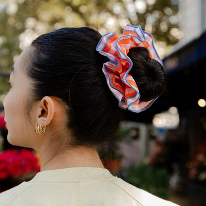 Maxi chouchou vichy orange