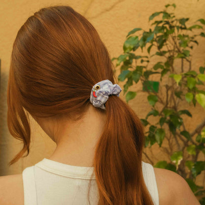Chouchou vichy bleu