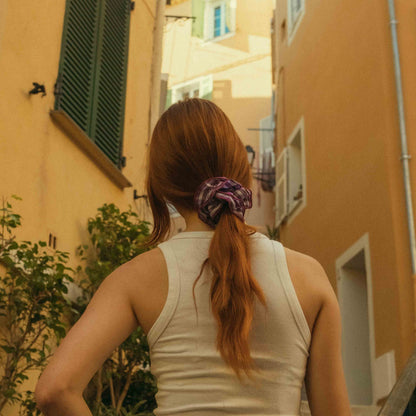 Maxi chouchou carreaux violet