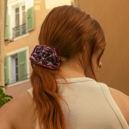 Maxi chouchou carreaux violet