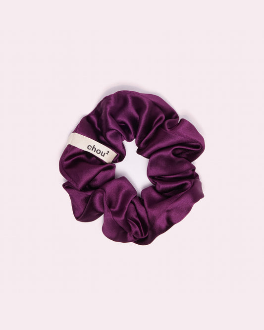 Grand chouchou en satin violet