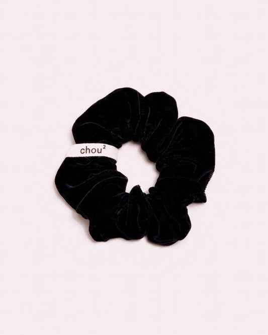 Grand chouchou en velours noir