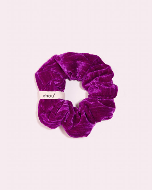 Grand chouchou en velours violet