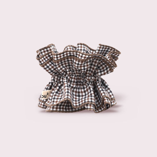 Maxi chouchou pied de poule marron