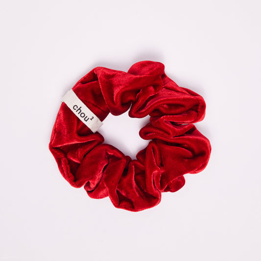 Chouchou en velours rouge
