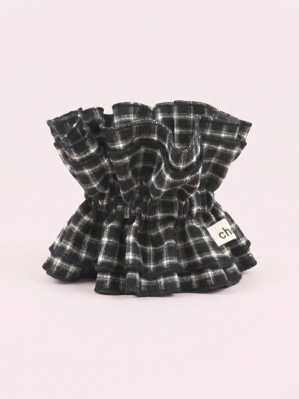 Maxi chouchou carreaux noir et blanc