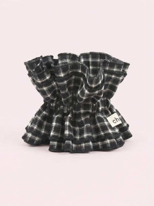 Maxi chouchou carreaux noir et blanc